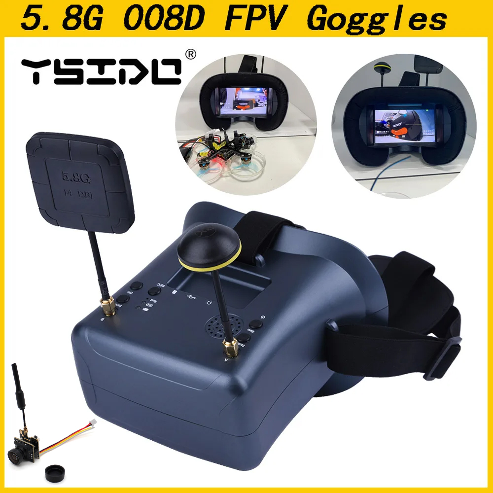 Skyzone Sky04O Pro Fpv Goggles - 008D 5.8G 40CH 4.3 Pollici 800*480